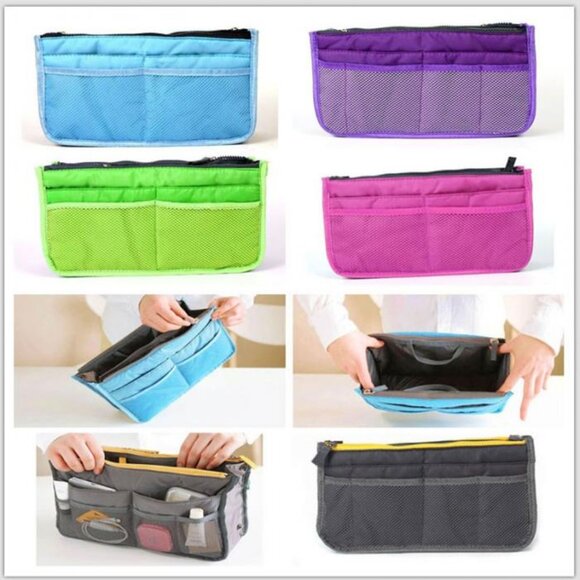 Bag Organizer/ Purse Insert / Divider /Cosmetic Case for Tote - Purple- NWT - Picture 7 of 9